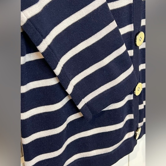 287. Jones New York Signature Striped Button Down Cardigan S - Picture 4 of 7